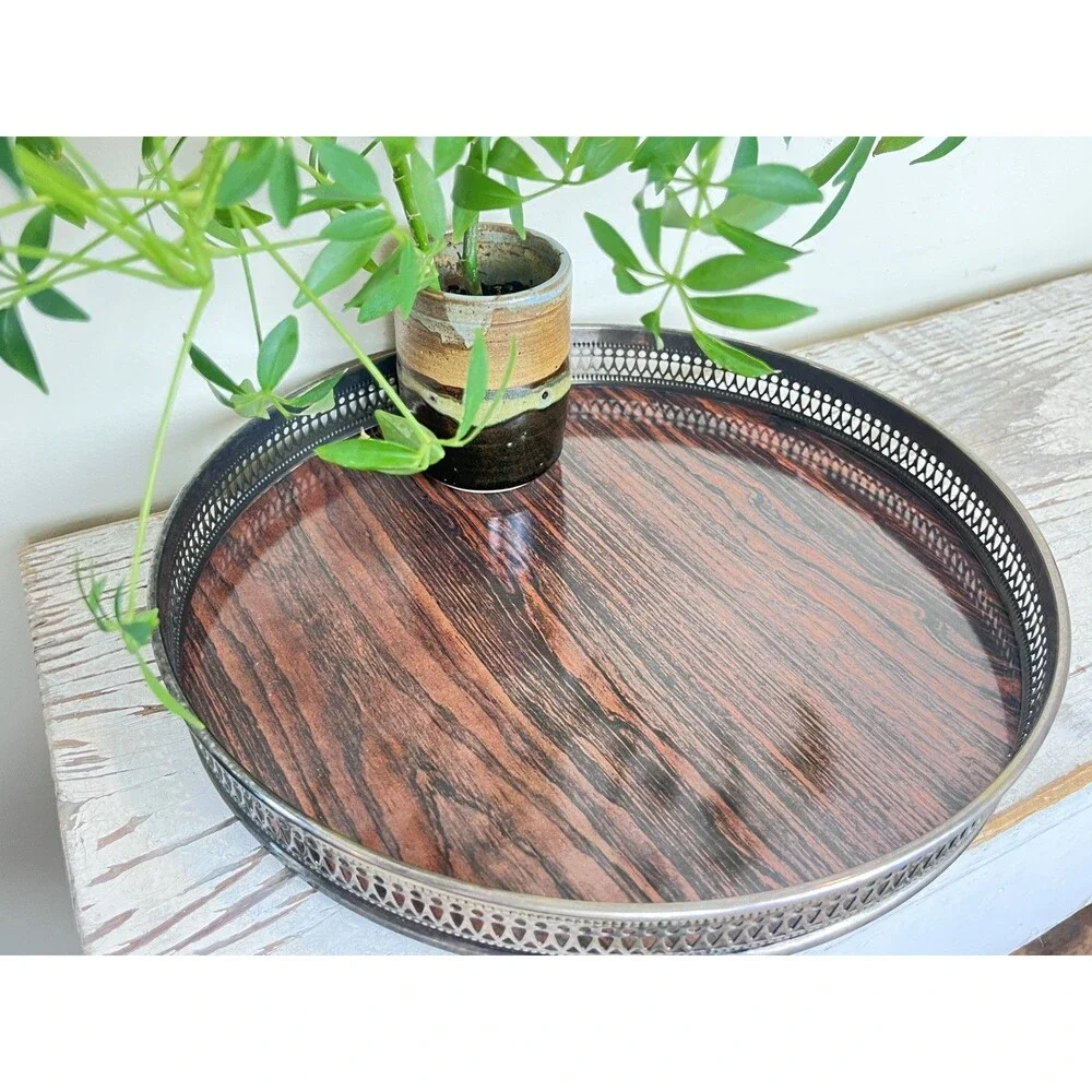Vintage Sheffield Silver Co Formica Tray 10